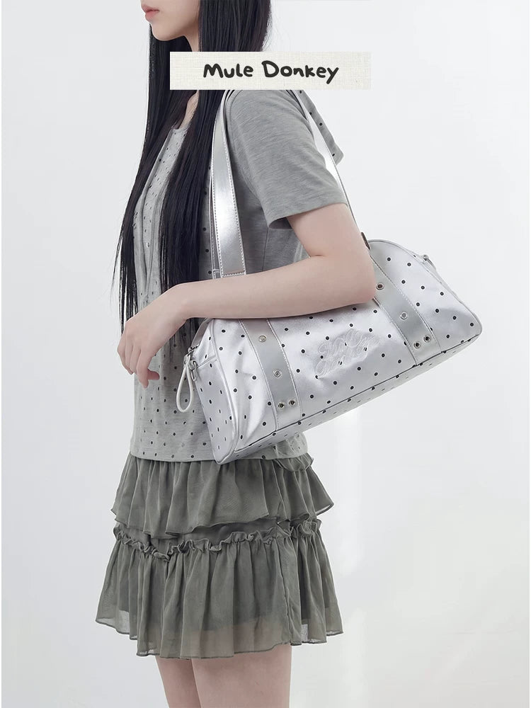 Donkey Polka Dot Versatile Shoulder Handbag