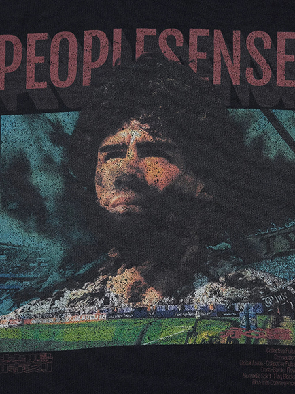 PEOPLESENSE Retro White Ink Direct Injection Casual Tee
