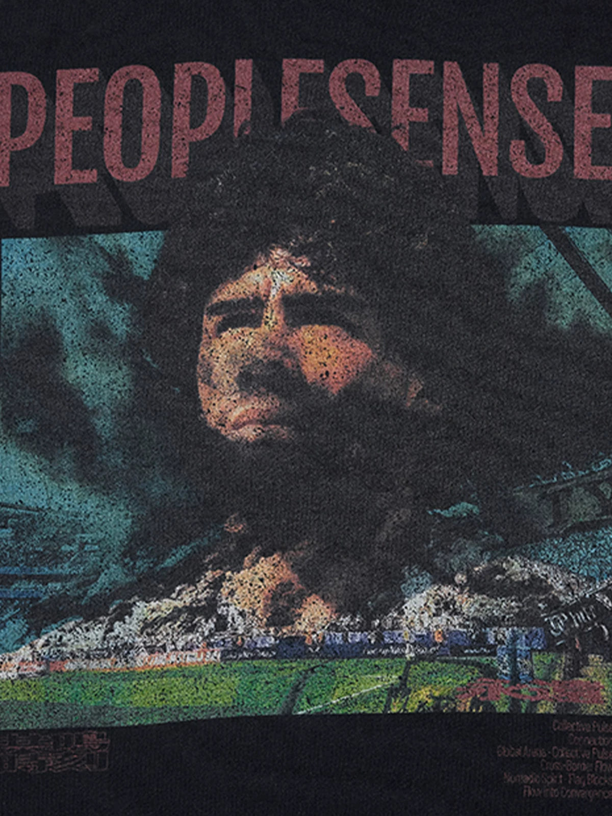PEOPLESENSE Retro White Ink Direct Injection Casual Tee