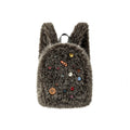 Oinimi Fun Rainbow Button Brown Bear Plush Backpack