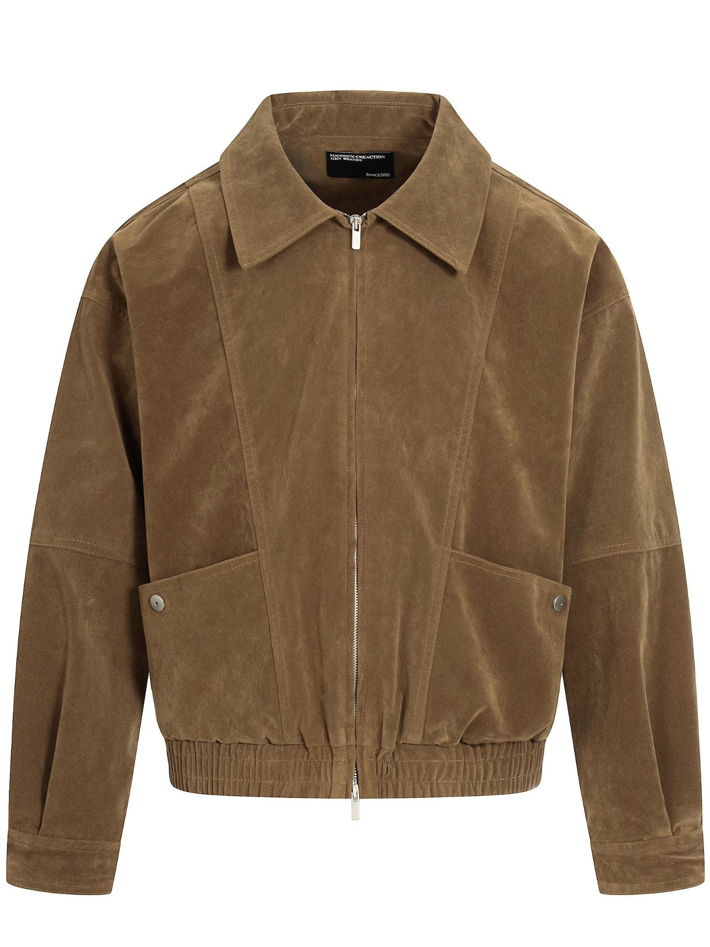 11KN Retro Thermal Imitation Leather Velvet Casual Lapel Jacket