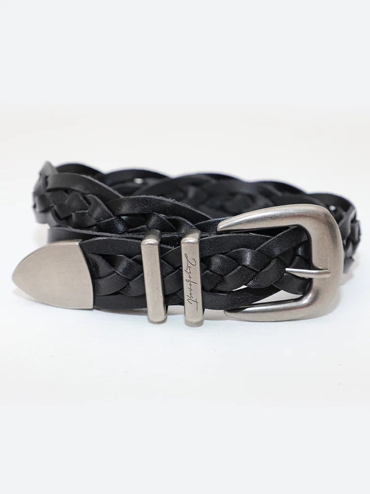 ZOZOFOREST "Handwoven" Old Money Upstart Cowhide Belt