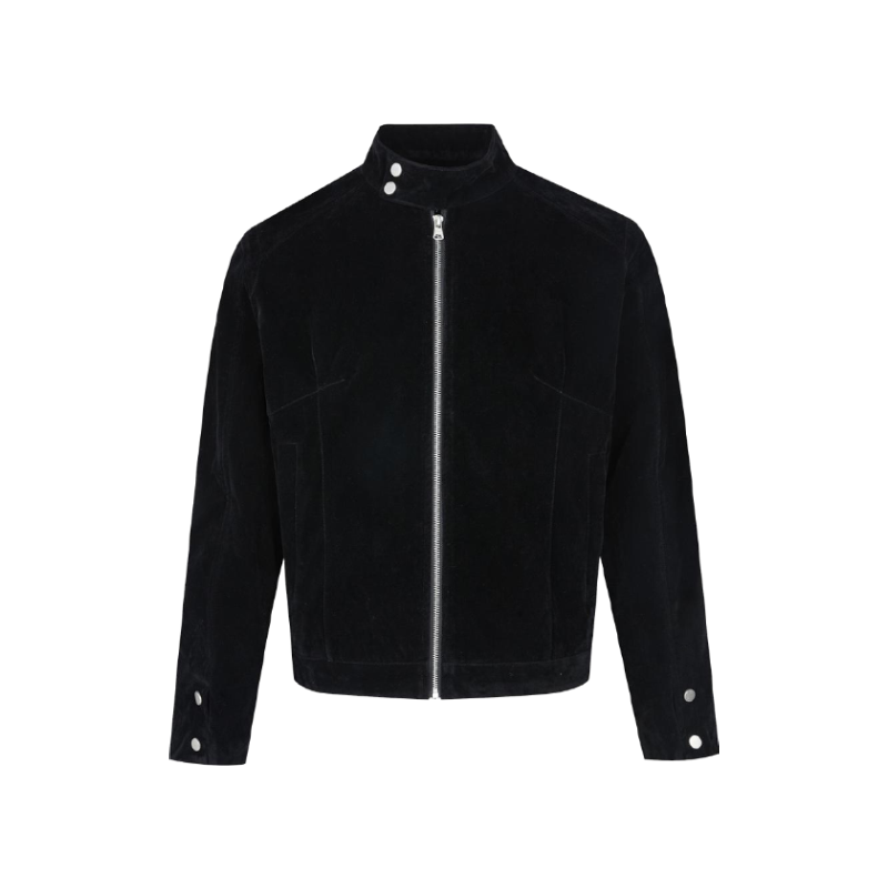 KONOOT Vintage Faux Suede Stand-Up Jacket