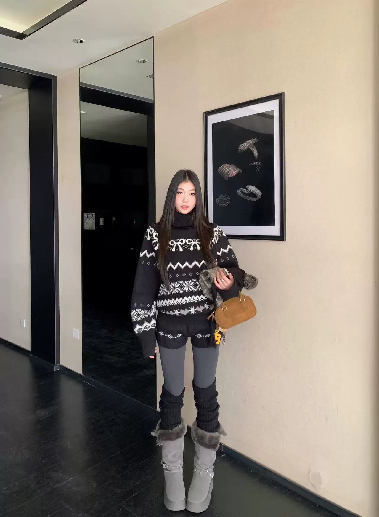 WITHMIN Loose Lazy Style Knitted Fashion Suit