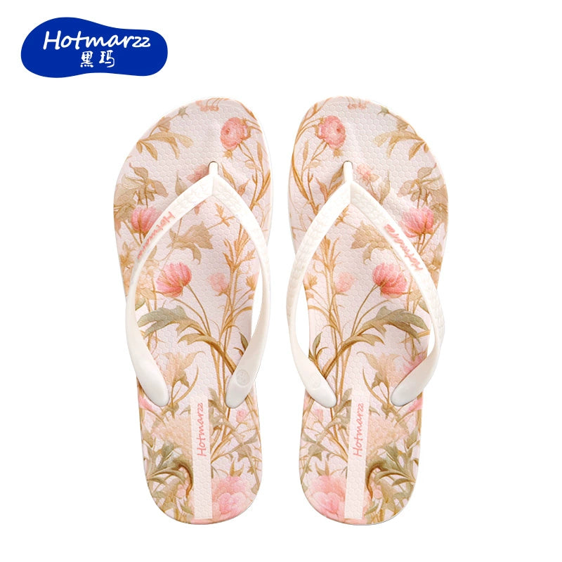 Hotmarzz Comfortable Soft Non-slip Wear-resistant Outer Wear Thick Bottom Flip-flops