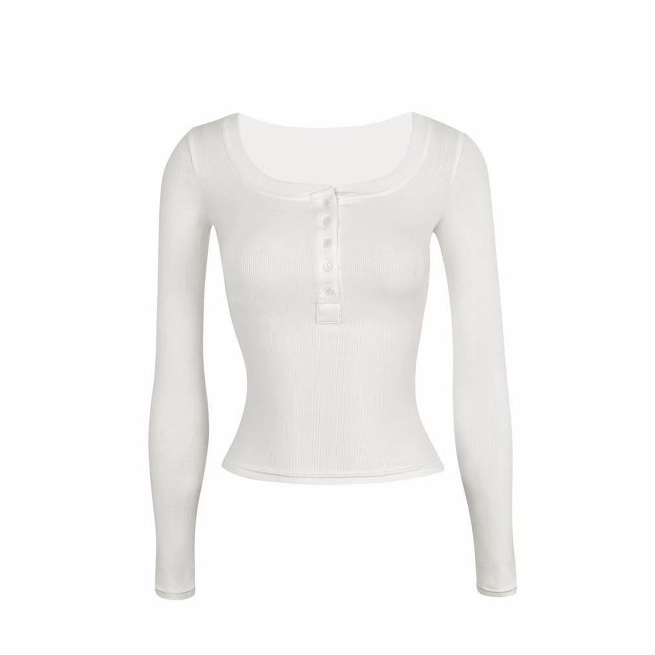 Jim Kennet Basic U-Neck Stretch Slim Henry Long Sleeves