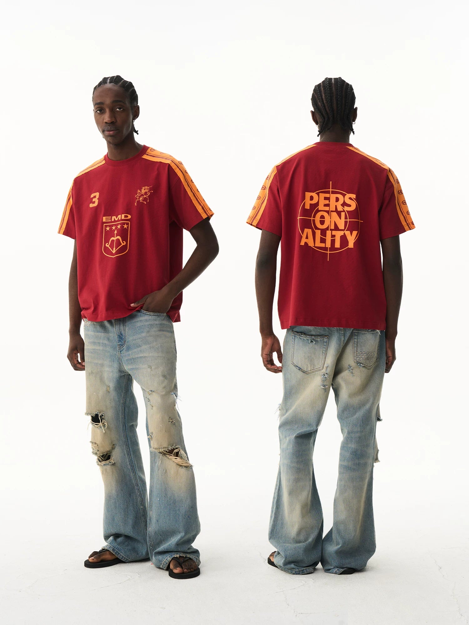 BLINDNOPLAN Vintage Contrast Sports Tee