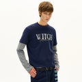 MADWITCH Striped Fake Two Piece Print Long Sleeve