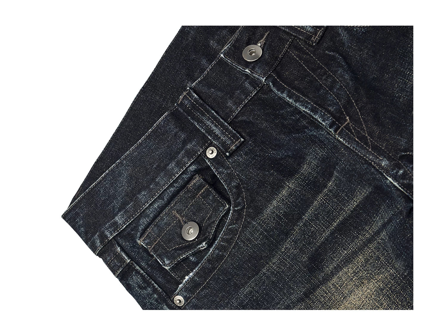 TEAMGEEK Vintage Low-rise Slim-fit Straight Jeans
