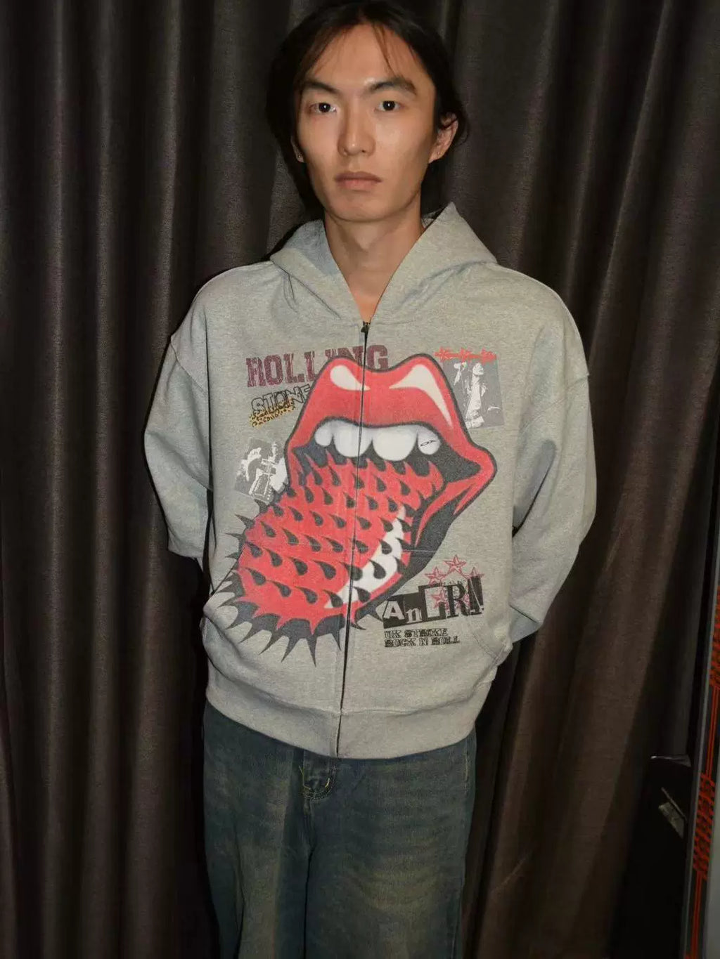 OXXO Vintage Zip Hooded Sweater