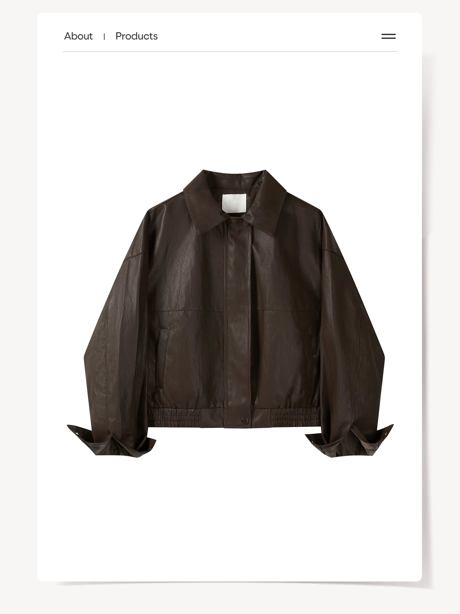 Cantonstory Fashion Loose Motorcycle Lapel Jacket
