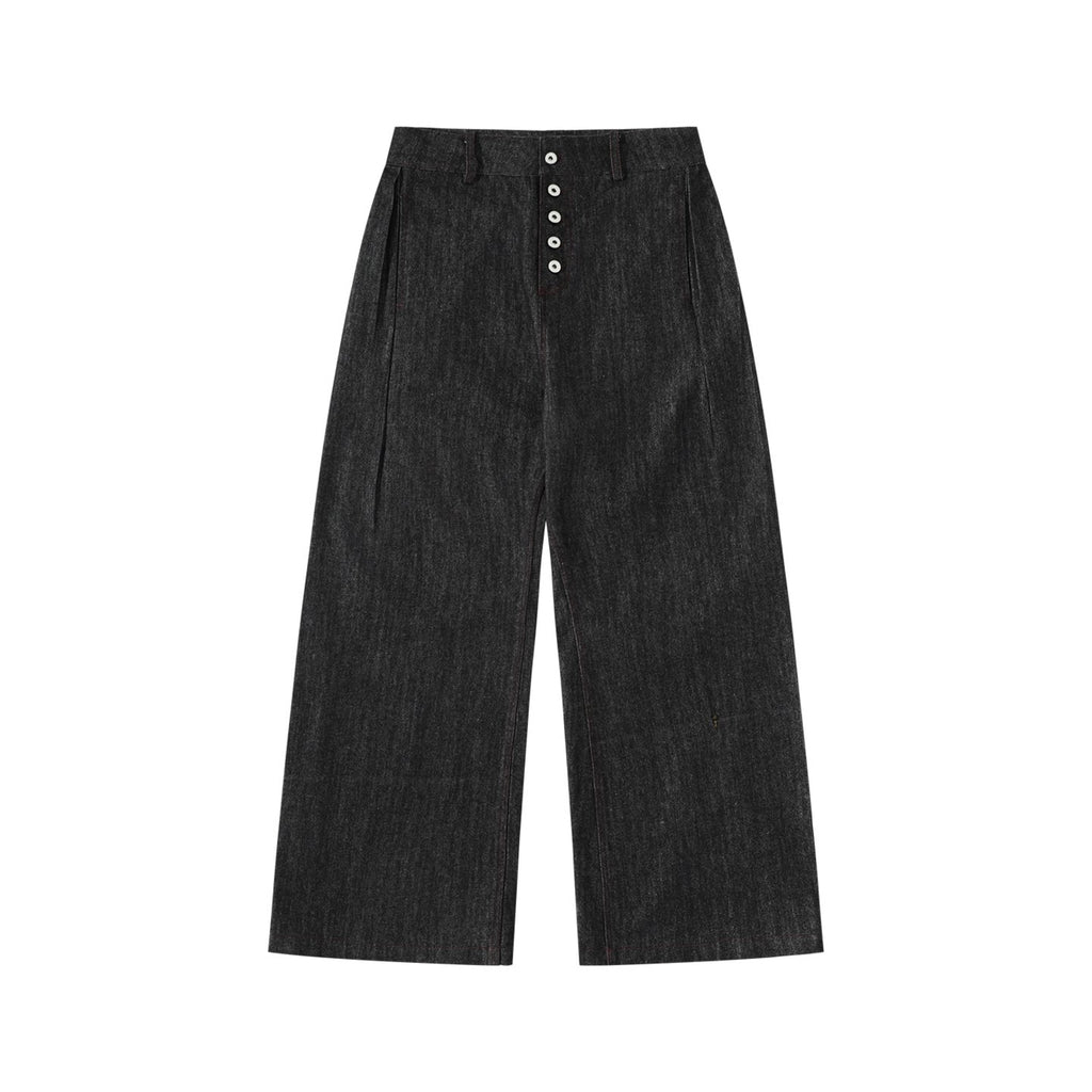 MANUSCRIPT Five-button I-pleated Low-rise Jeans