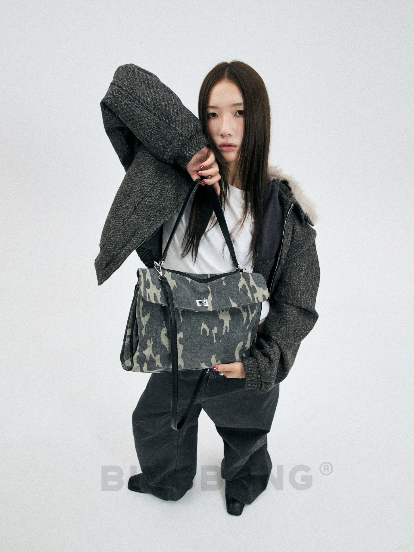 BINGBONG Vintage Canvas Underarm Bag