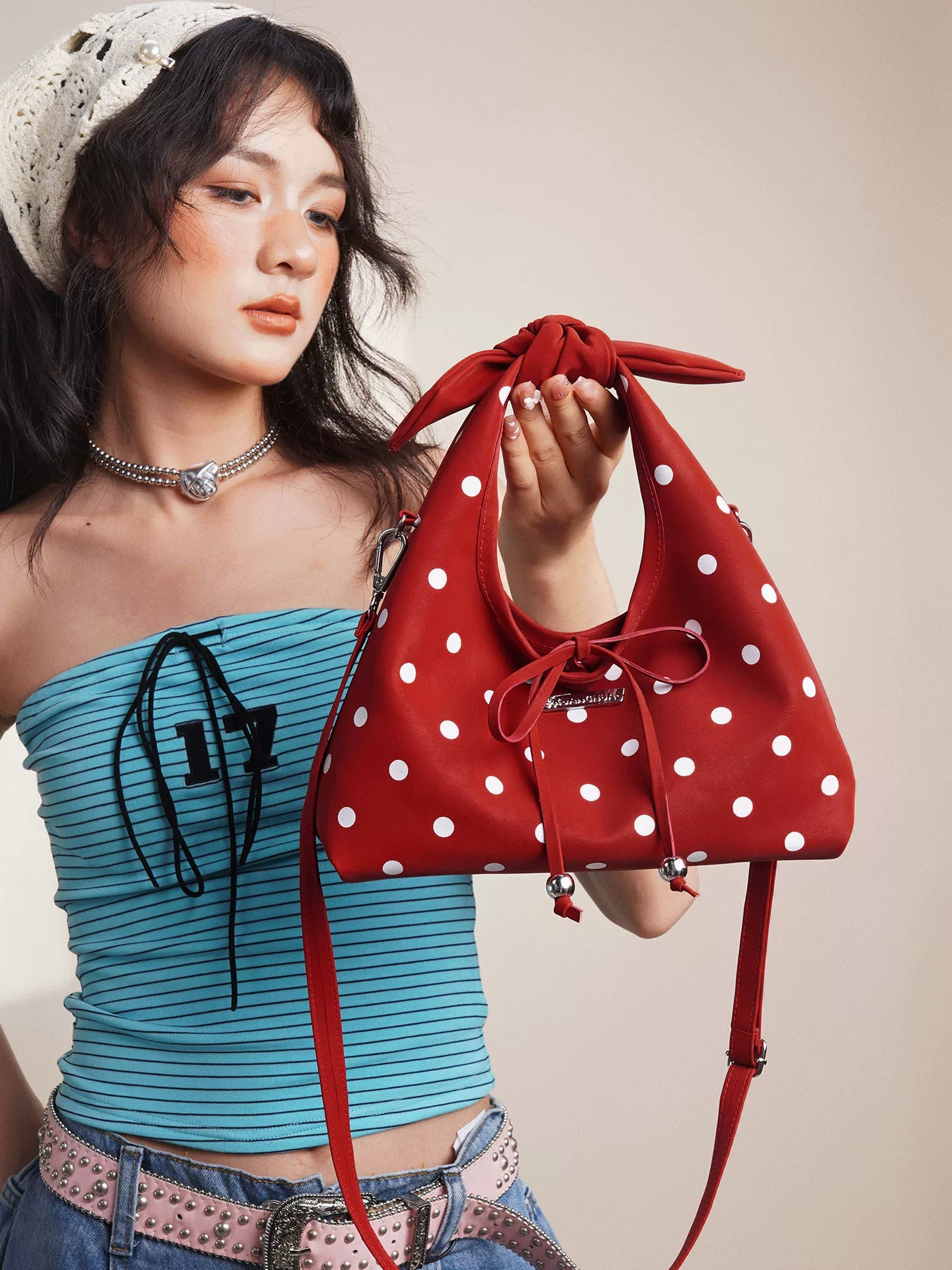 KUANGHUA Portable Polka Dot Cute Messenger Bag