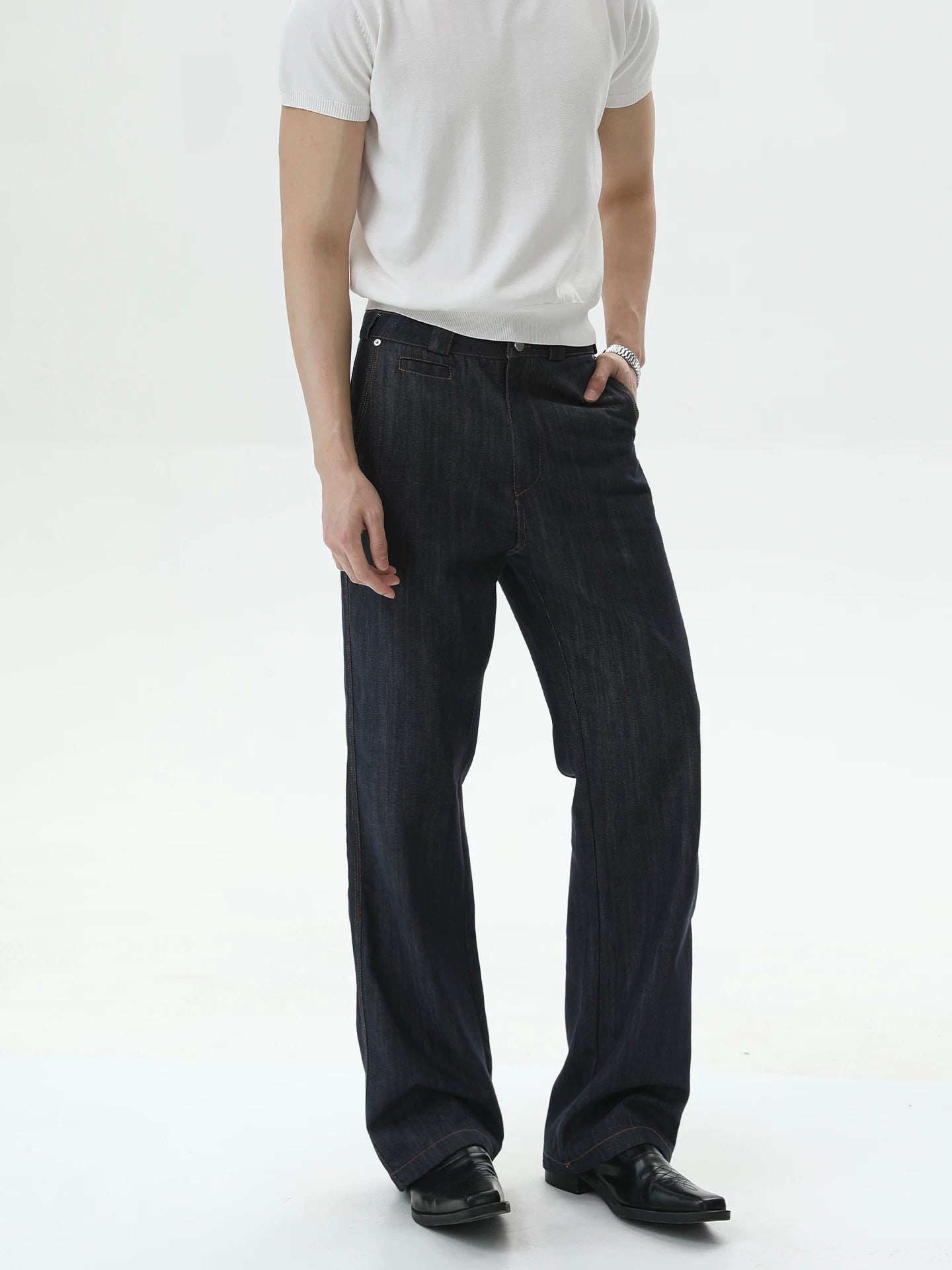 TURNTIDE Loose and Thin Drape Jeans