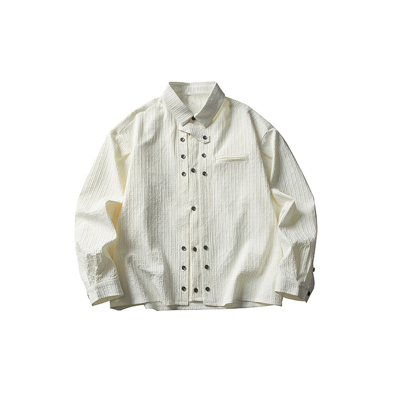 NOEARS Japanese Retro Loose Square Collar Shirt