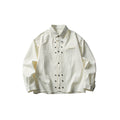 NOEARS Japanese Retro Loose Square Collar Shirt