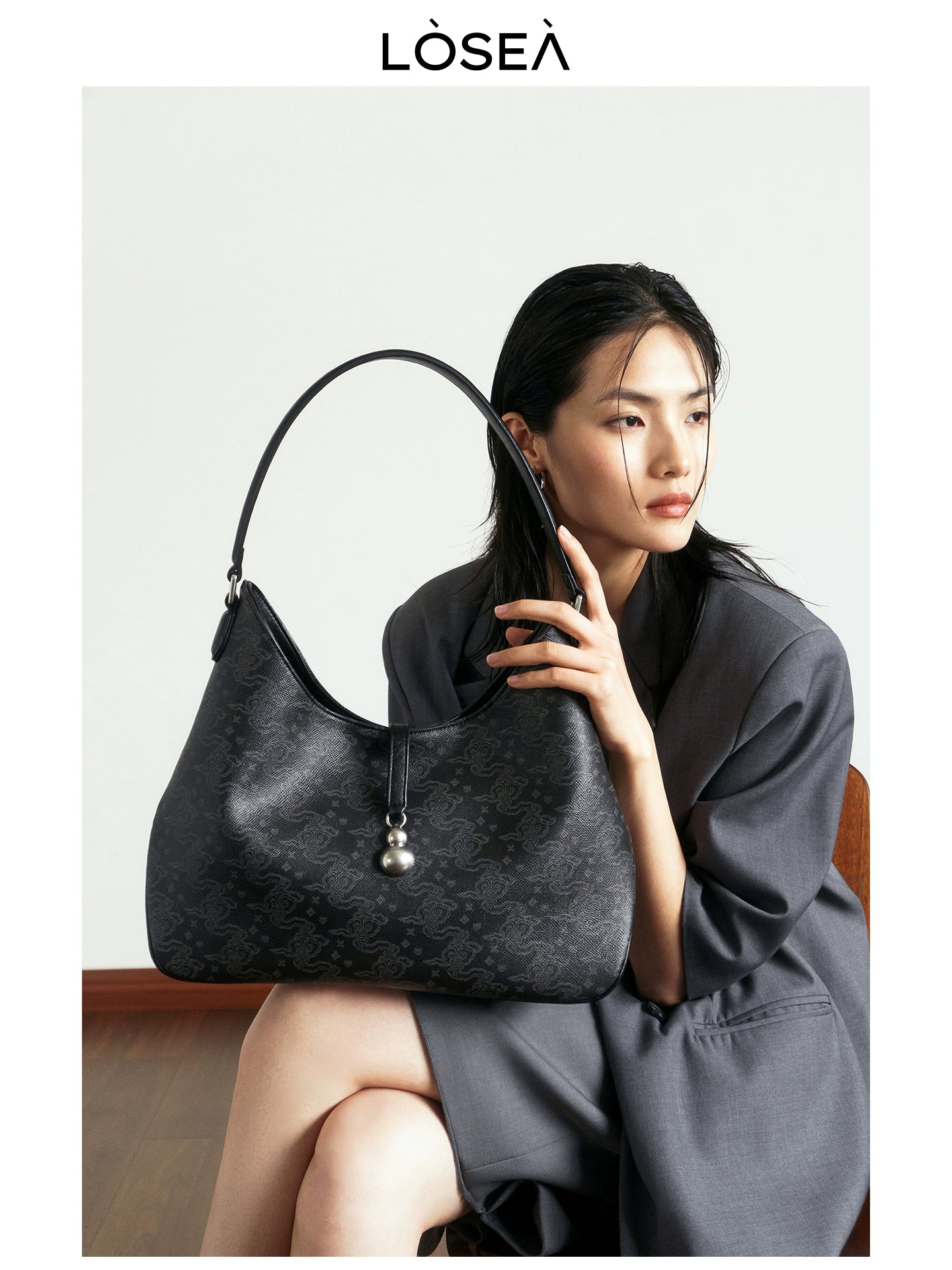 LOSEA Ruyi Moire Large Capacity Tote Bag