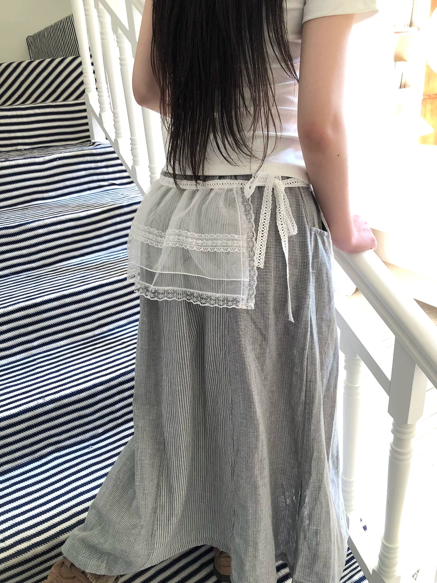 ANG: Project Versatile Strap Lace Edge Mesh Short Fart Curtain