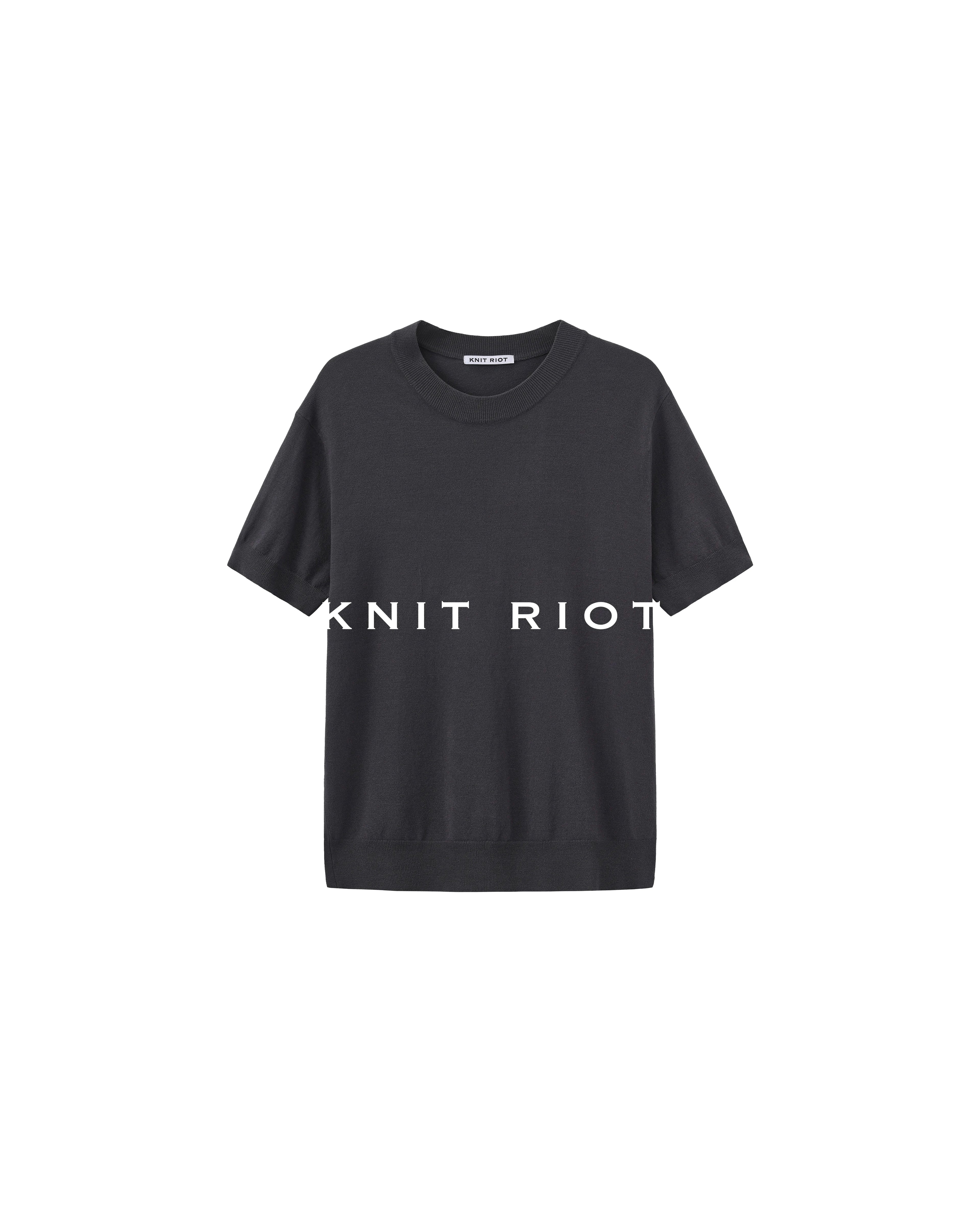 KNITRIOT Crew Neck Skin-friendly Breathable Knitted Sweater Tee