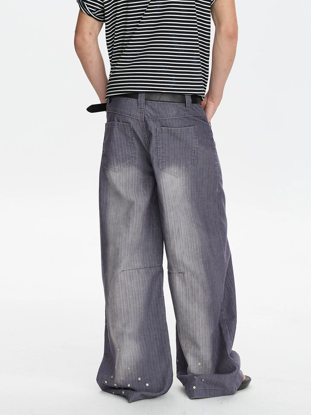 A PUEE Vintage Wide Leg Loose Straight Casual Pants