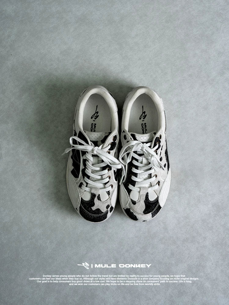 Donkey Cow Pattern Casual Board Shoes
