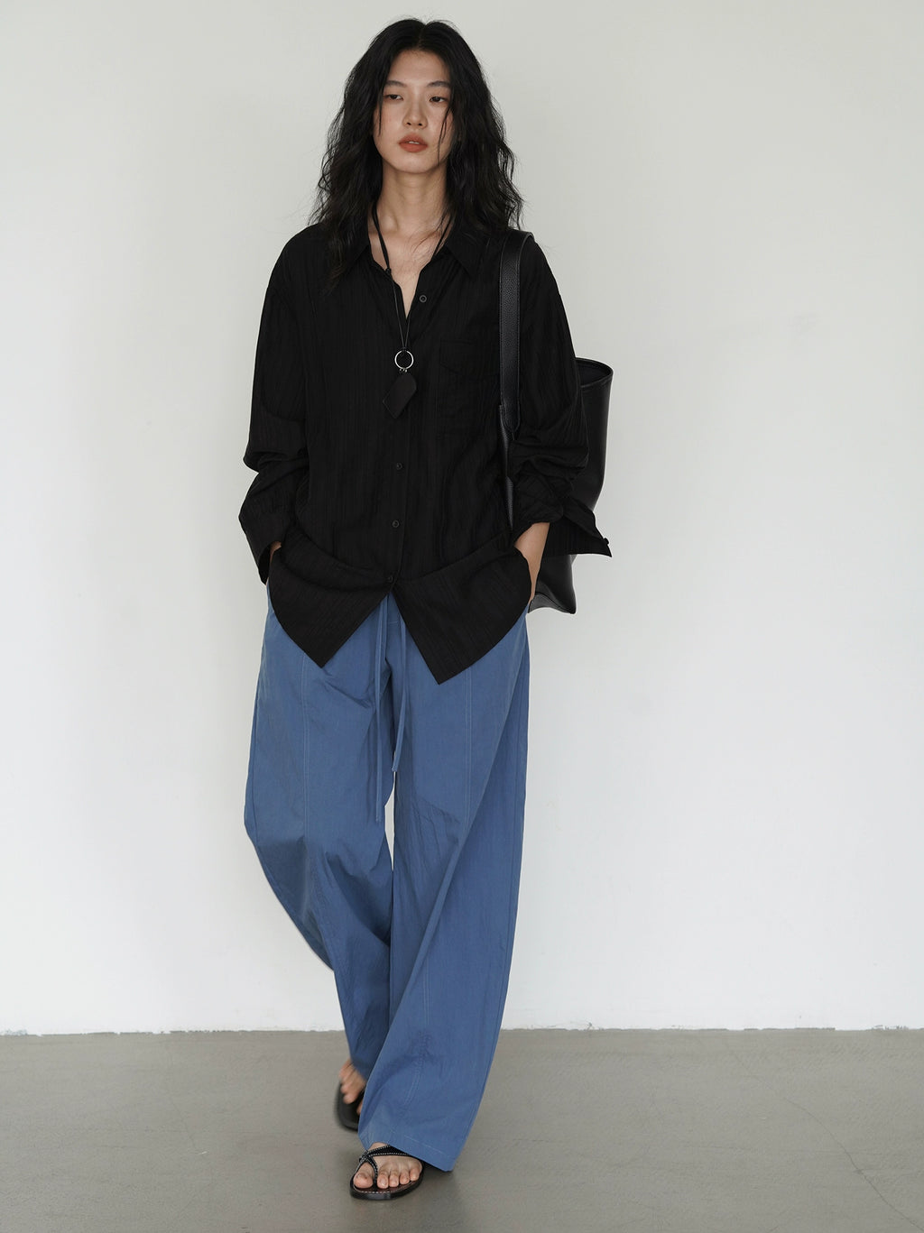 EIGHTHMONTH Drape and Thin Versatile Floor-mopping Casual Pants