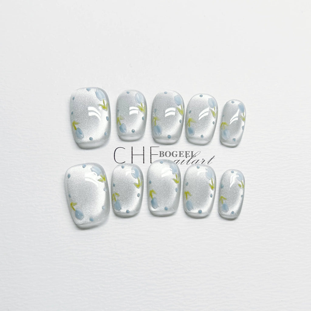 BOGEEL Cat's Eye Small Flower White Wearing Armor