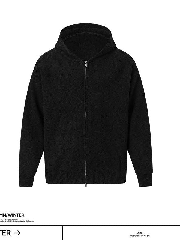 UNF Loose Zipper Knitted Sweater