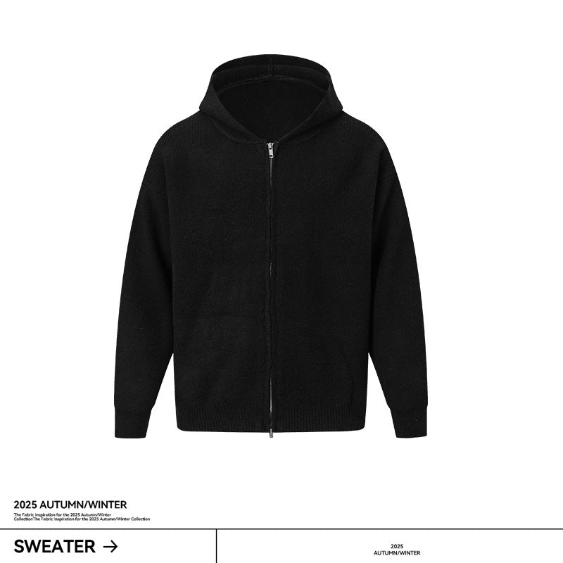 UNF Loose Zipper Knitted Sweater