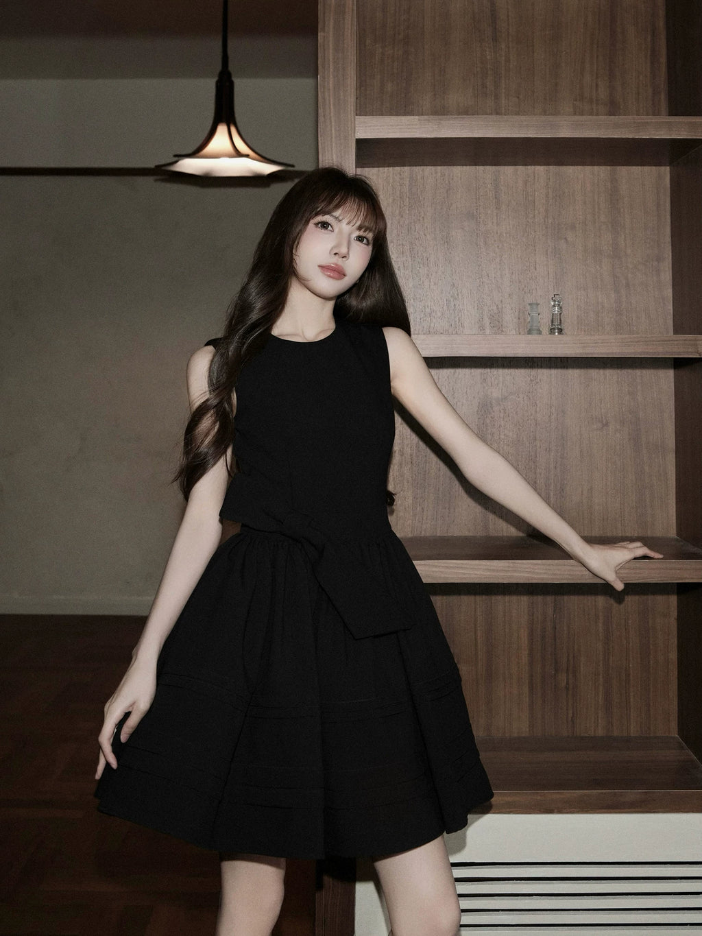 Avenement Bow Sleeveless Dress