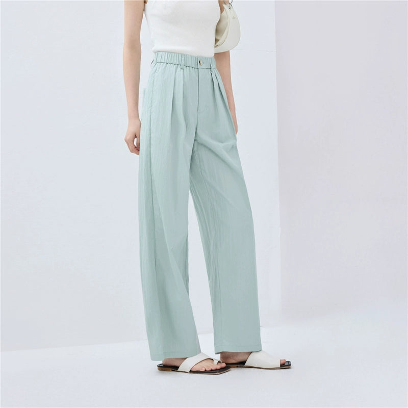 Giordano Pleated High-waisted Loose and Lazy Trousers