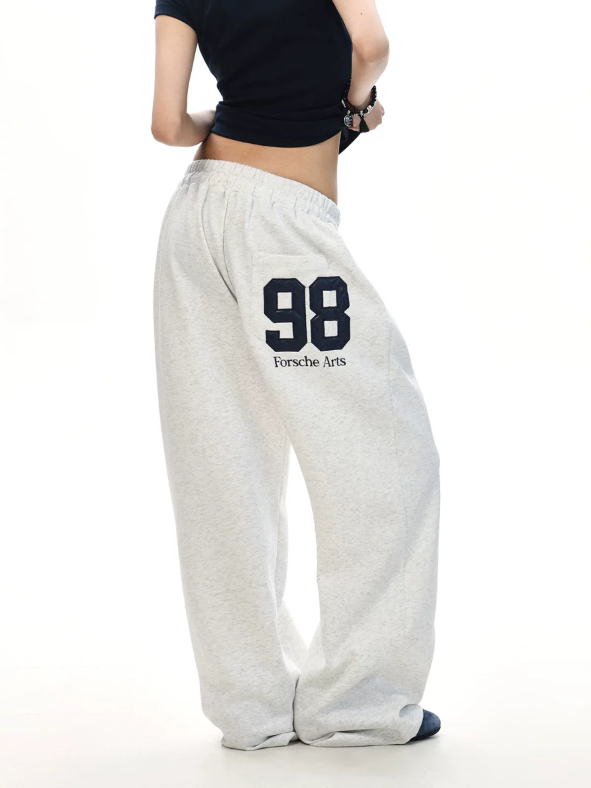 0123Start Vintage Sports Loose Wide Leg Casual Pants