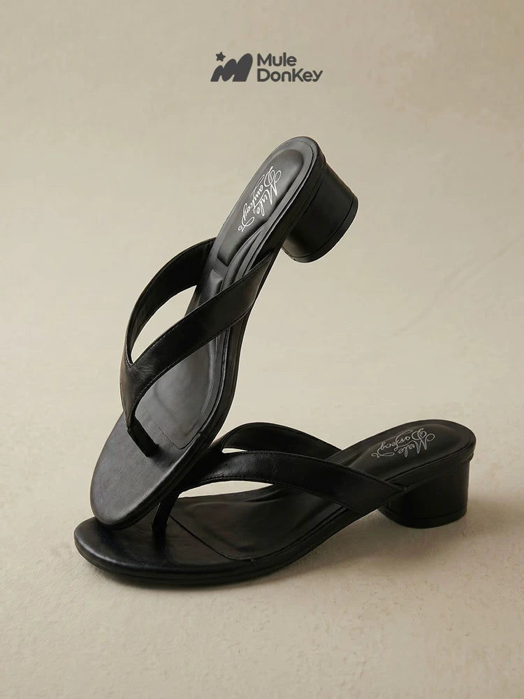 Donkey Thick-soled Outerwear Pinch Slippers