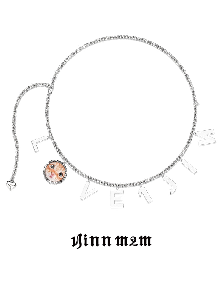 1JINN Alphabet Big Face Cat Waist Chain Accessories