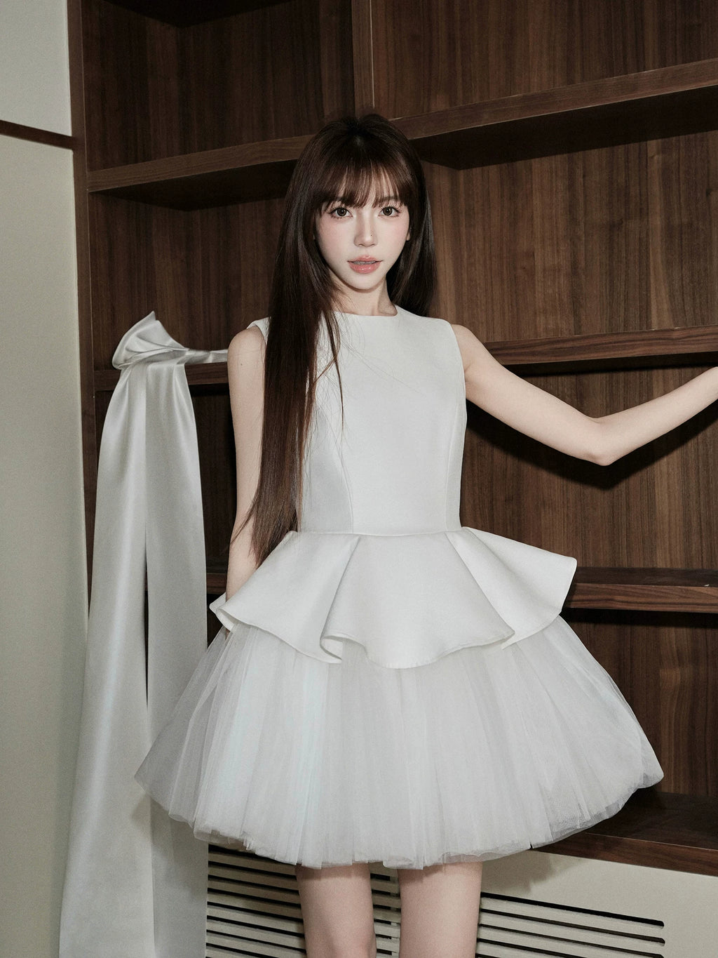 Avenement Stitching Mesh Dress