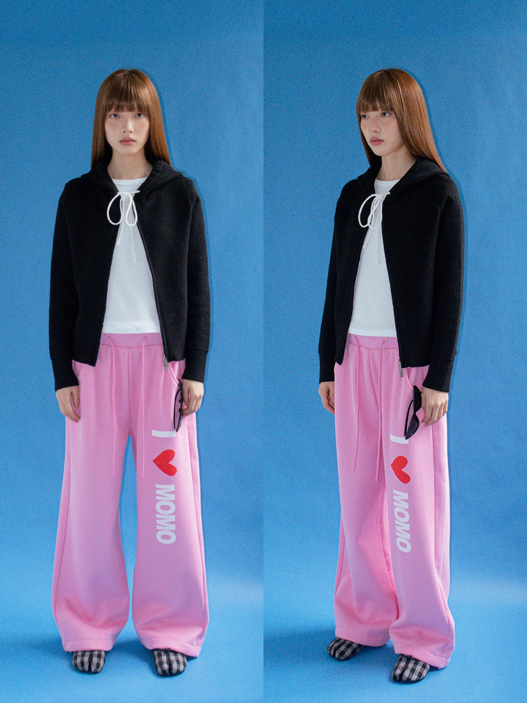 FUNKYFUN Double Zipper Micro-loose Knitted Sweater Jacket