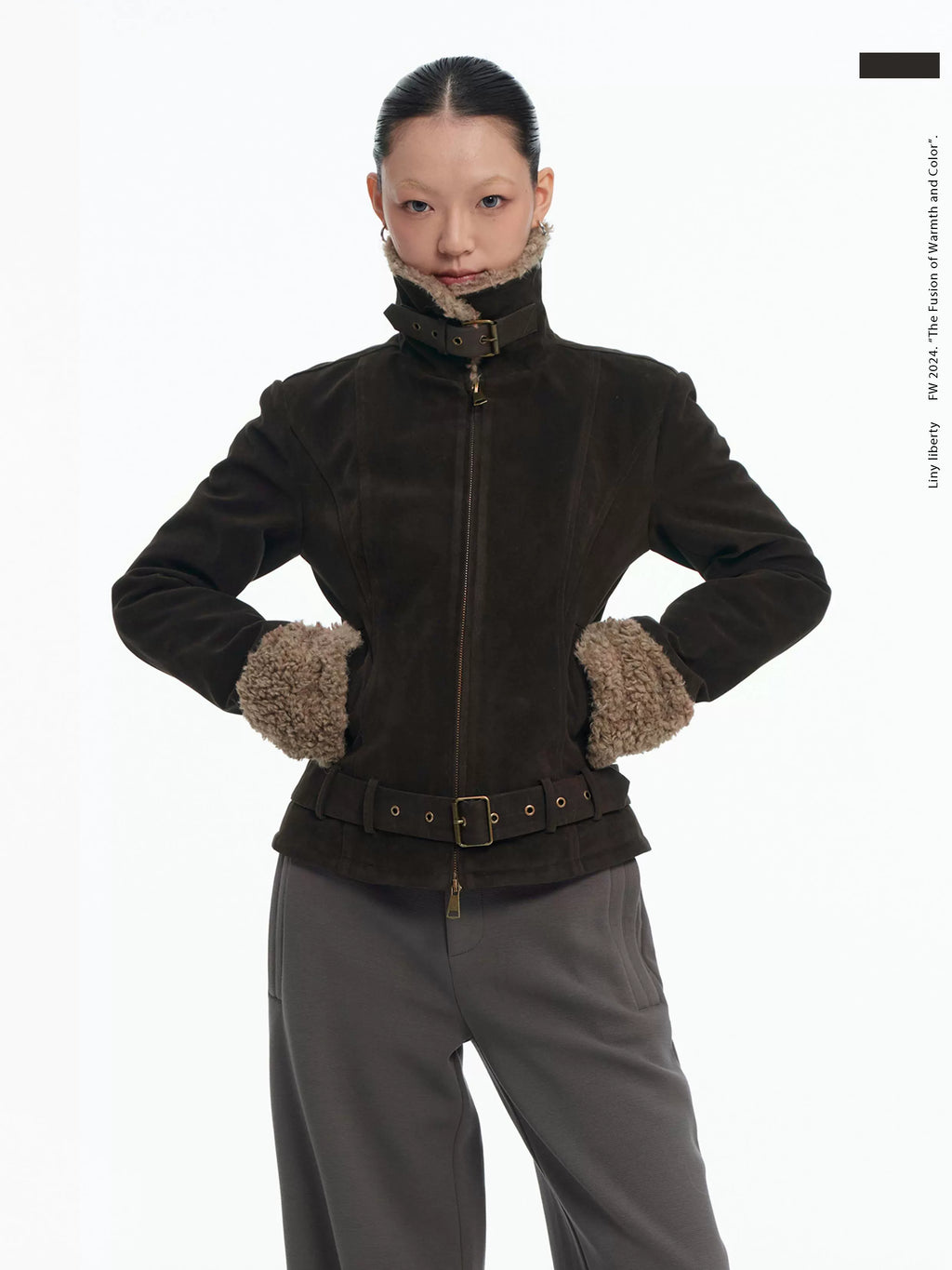 LINY LIBERTY Vintage Thickened Short Jacket