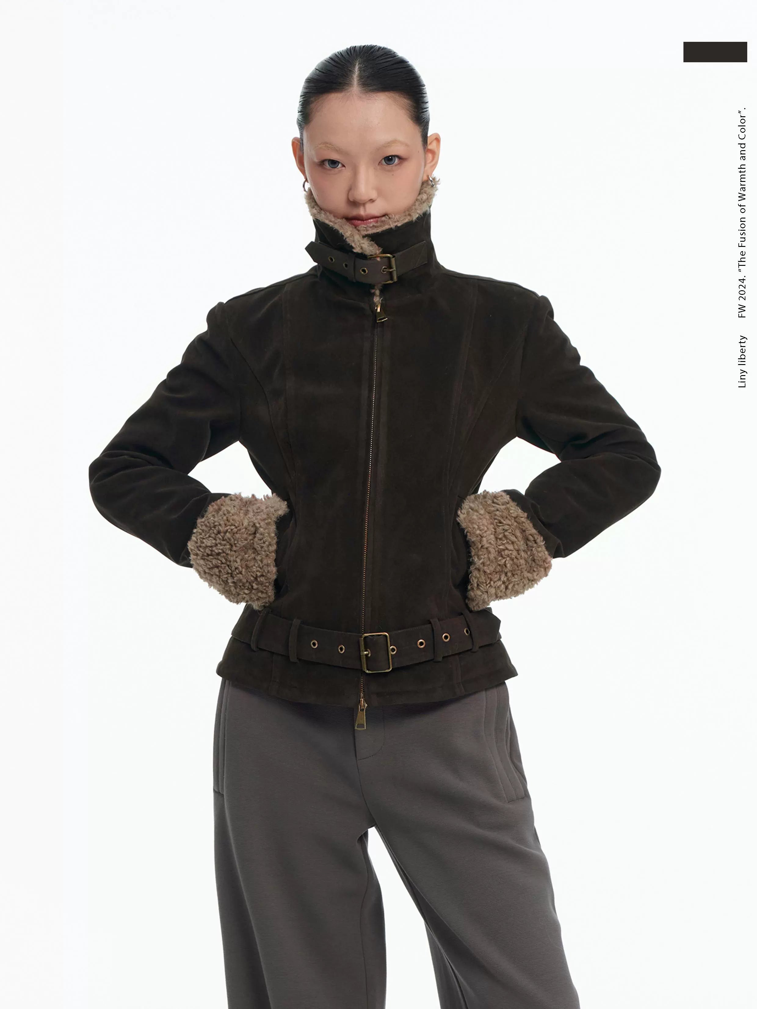 LINY LIBERTY Vintage Thickened Short Jacket