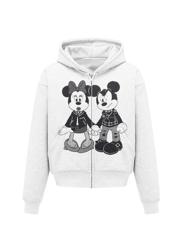 DKNT Spoof Mickey Punk Hooded Sweater