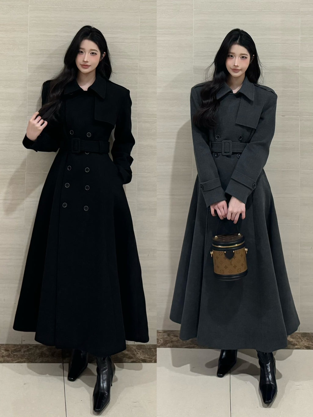 PANPANSTUDIO Minimalist Woolen Coat Medium and Long Coat