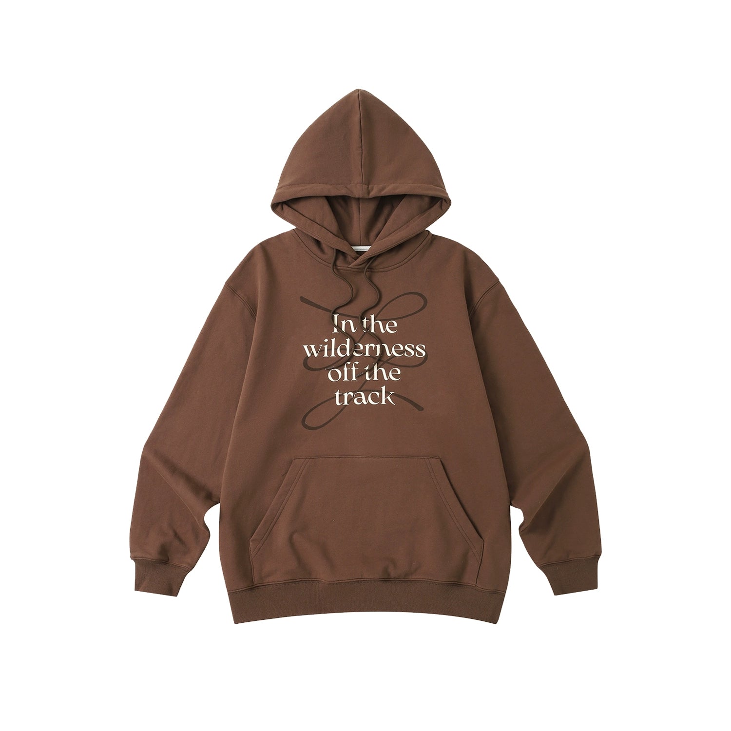 LR MADE Line Slogan Theme Print Hooded Sweater