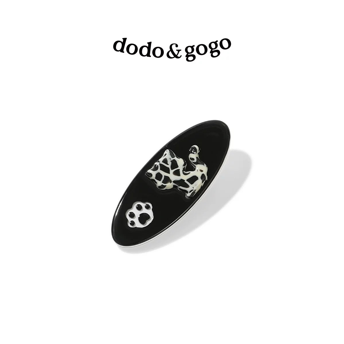 DODOGOGO Cute Cat Paw Cat Oval Hairpin