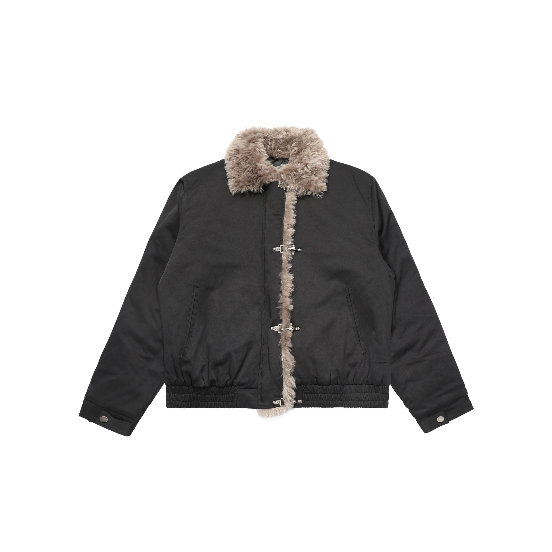 CHANYOOU Vintage Plane Button Fur Collar Jacket