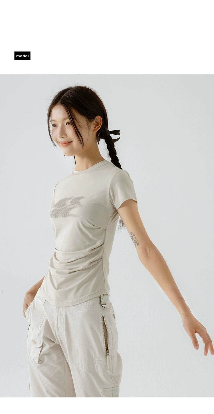 CryingCenter Gradual Change Classic Logo Round Neck Cool Tee