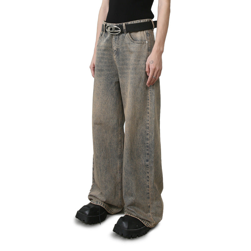 Inflation Rust Straight Through Washed Jeans