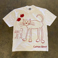 UPUPXIA  Cat Print Casual Tee