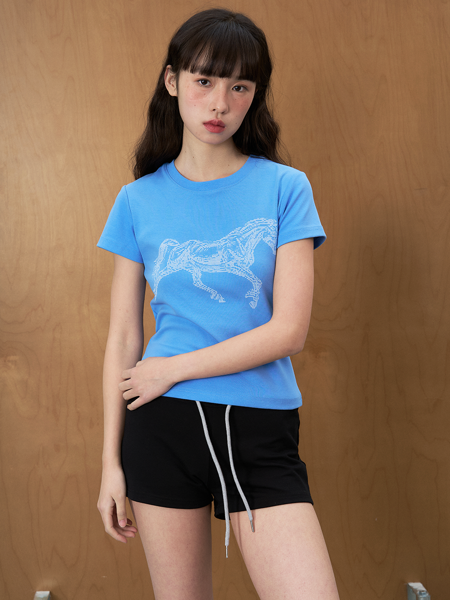 UnderStress Coding Animal Print Slim Slim Tee