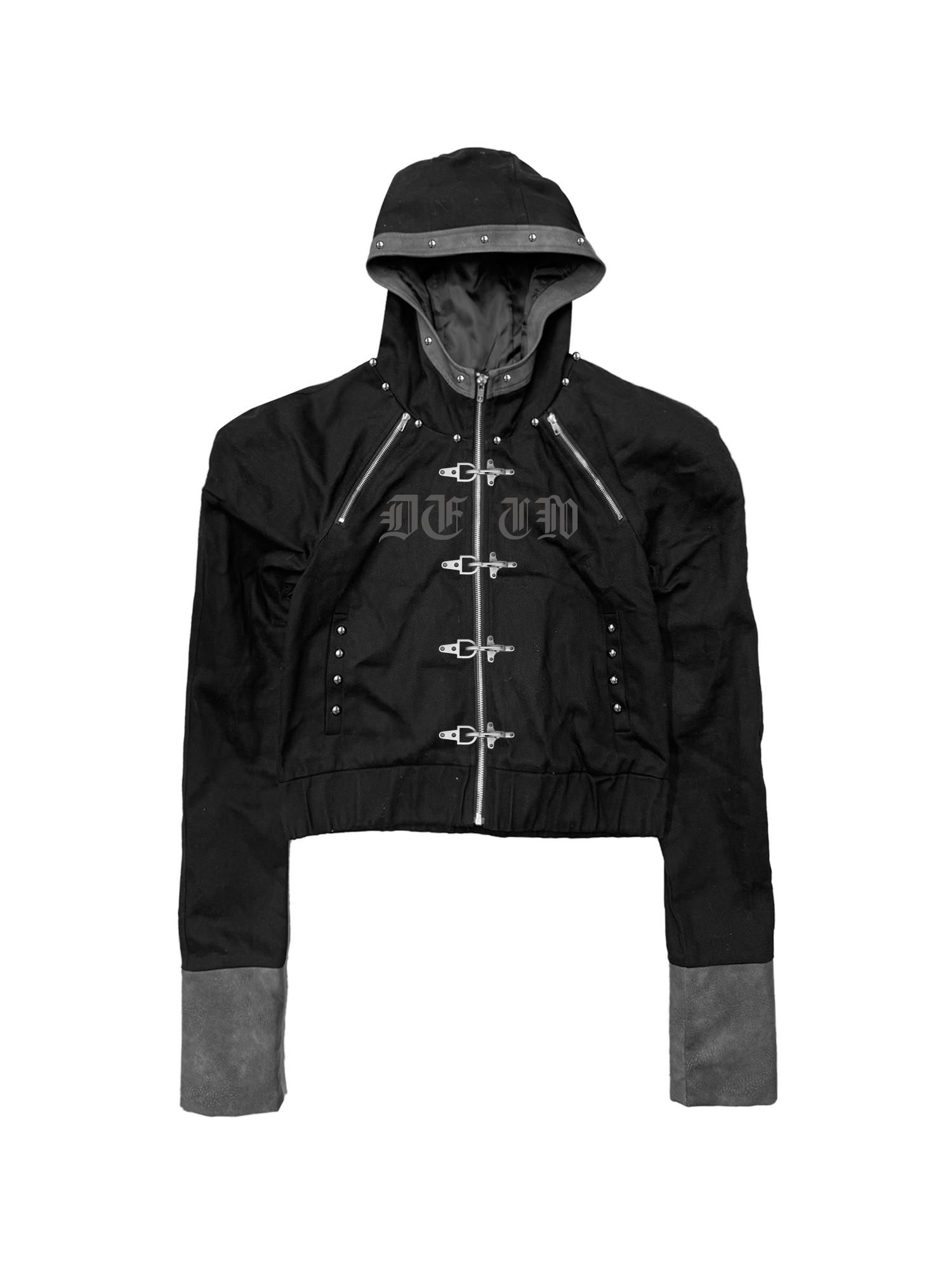 DETW Rivet Stitched Zipper Hooded Jacket