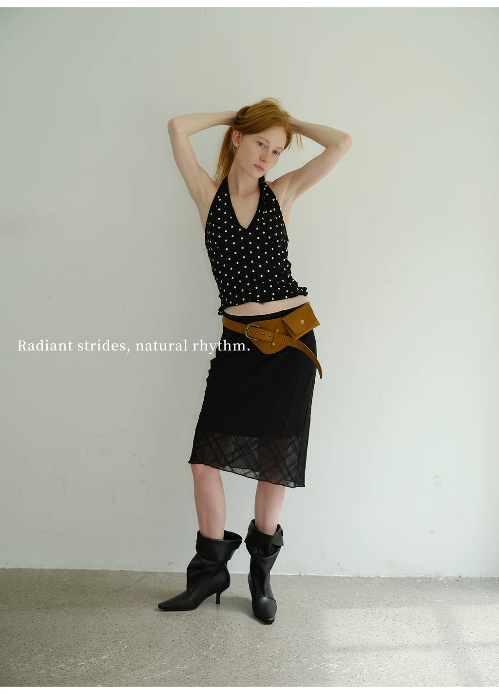 Maltelle Cowhide Pointed Pleated Stiletto Boots